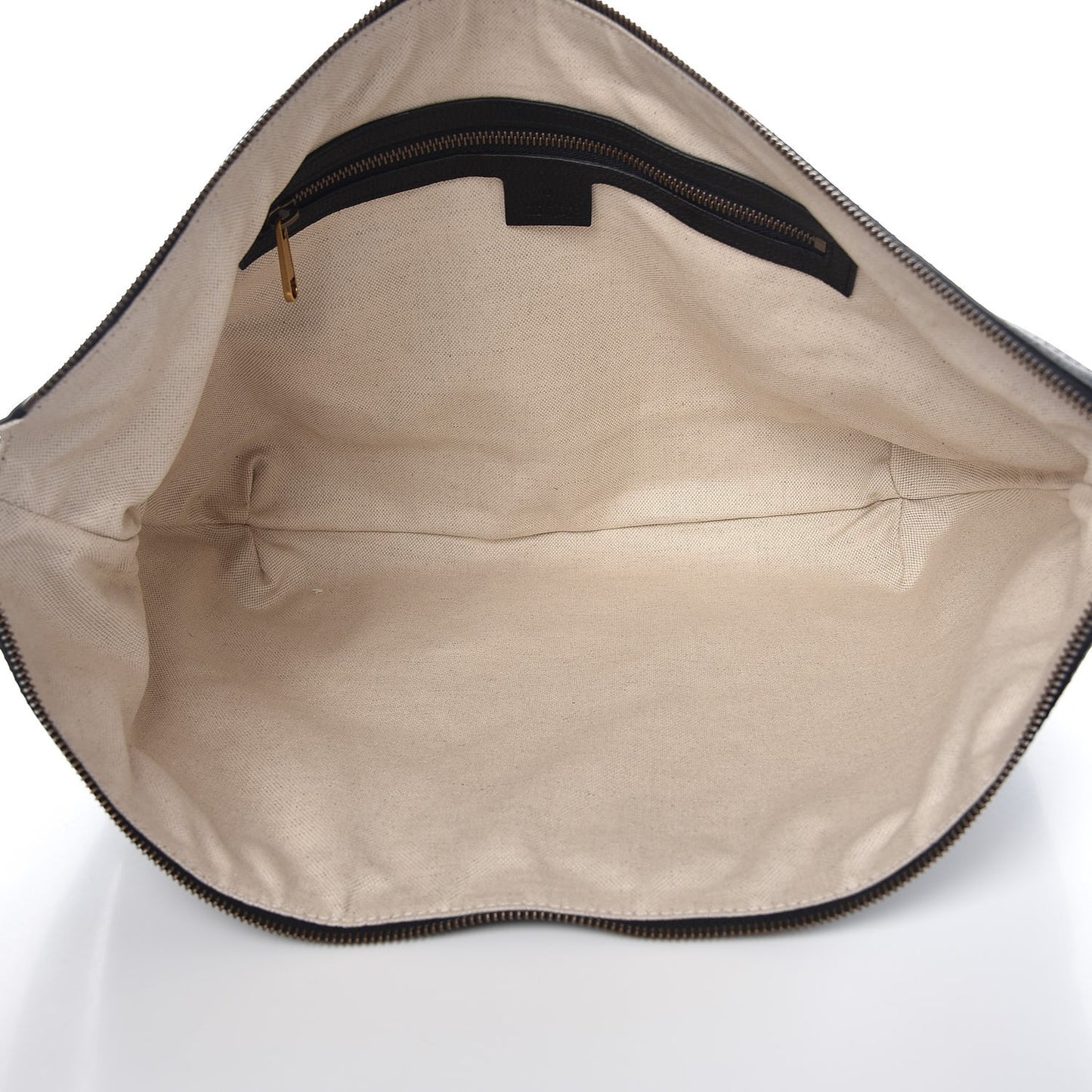 Grained Calfskin Logo Half Moon Hobo Black
