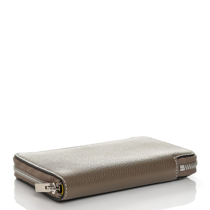 Celine Drummed Calfskin Zip Around Multifunction Wallet Souris 4 of 6