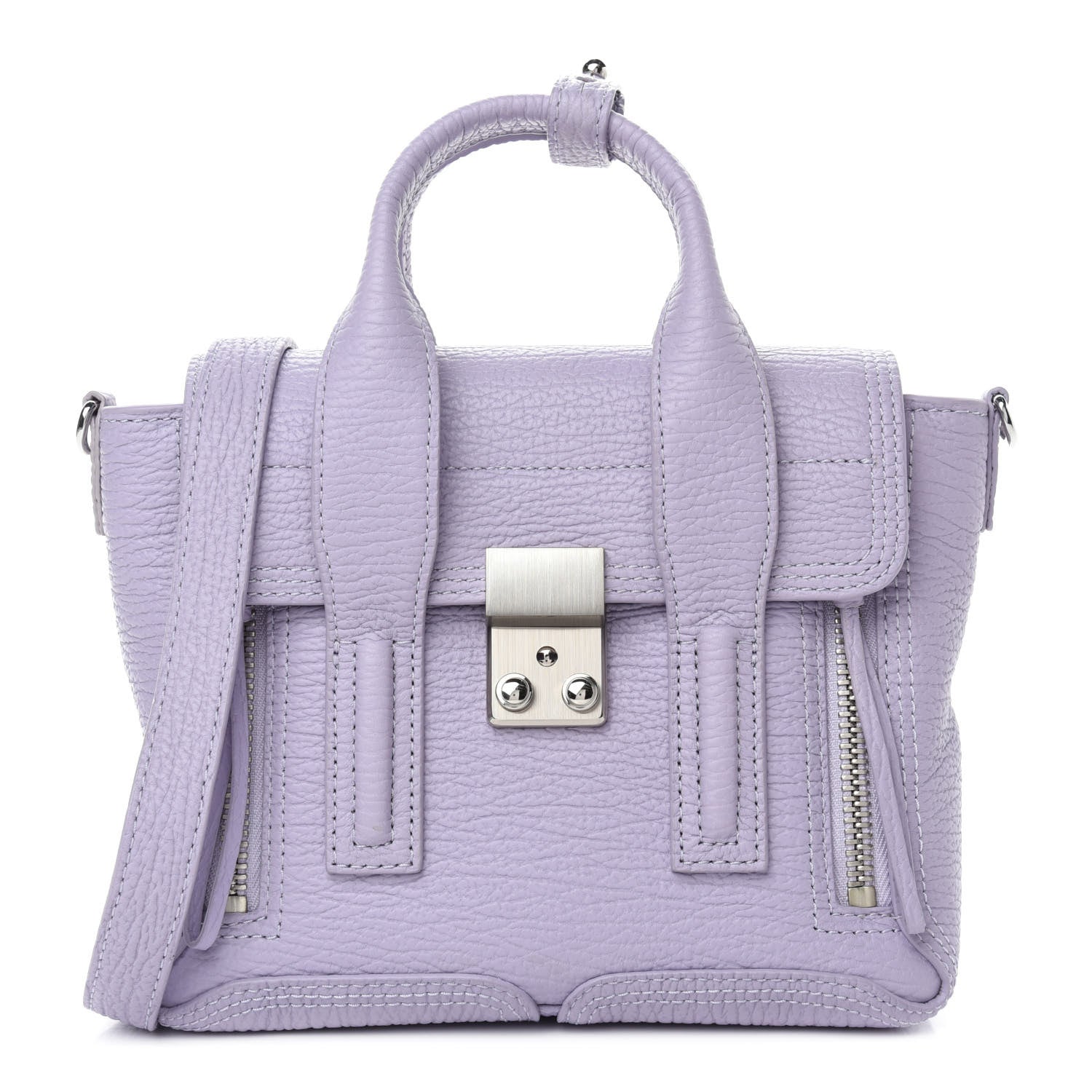 3.1 Phillip Lim Textured Calfskin Mini Pashli Satchel Lilac 1 of 15