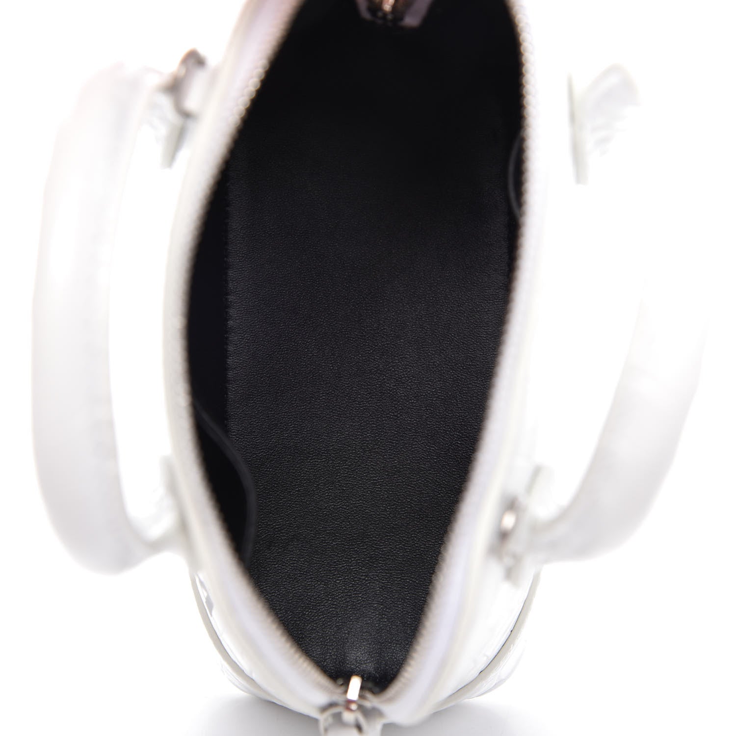 Balenciaga Calfskin Crocodile Embossed XXS Ville Top Handle Bag White Black 5 of 11