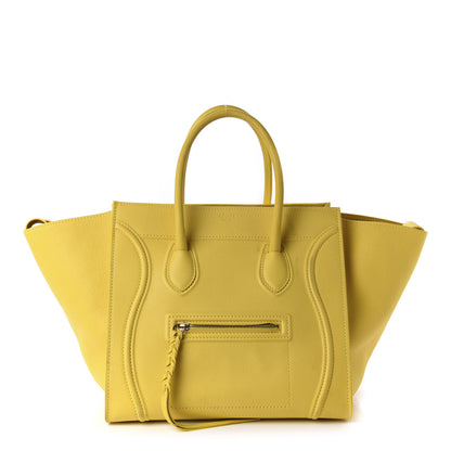Celine Supple Calfskin Medium Phantom Luggage Sun Yellow 1 of 14