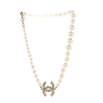 Chanel Pearl CC 100th Anniversary Necklace Light Gold 3 of 8