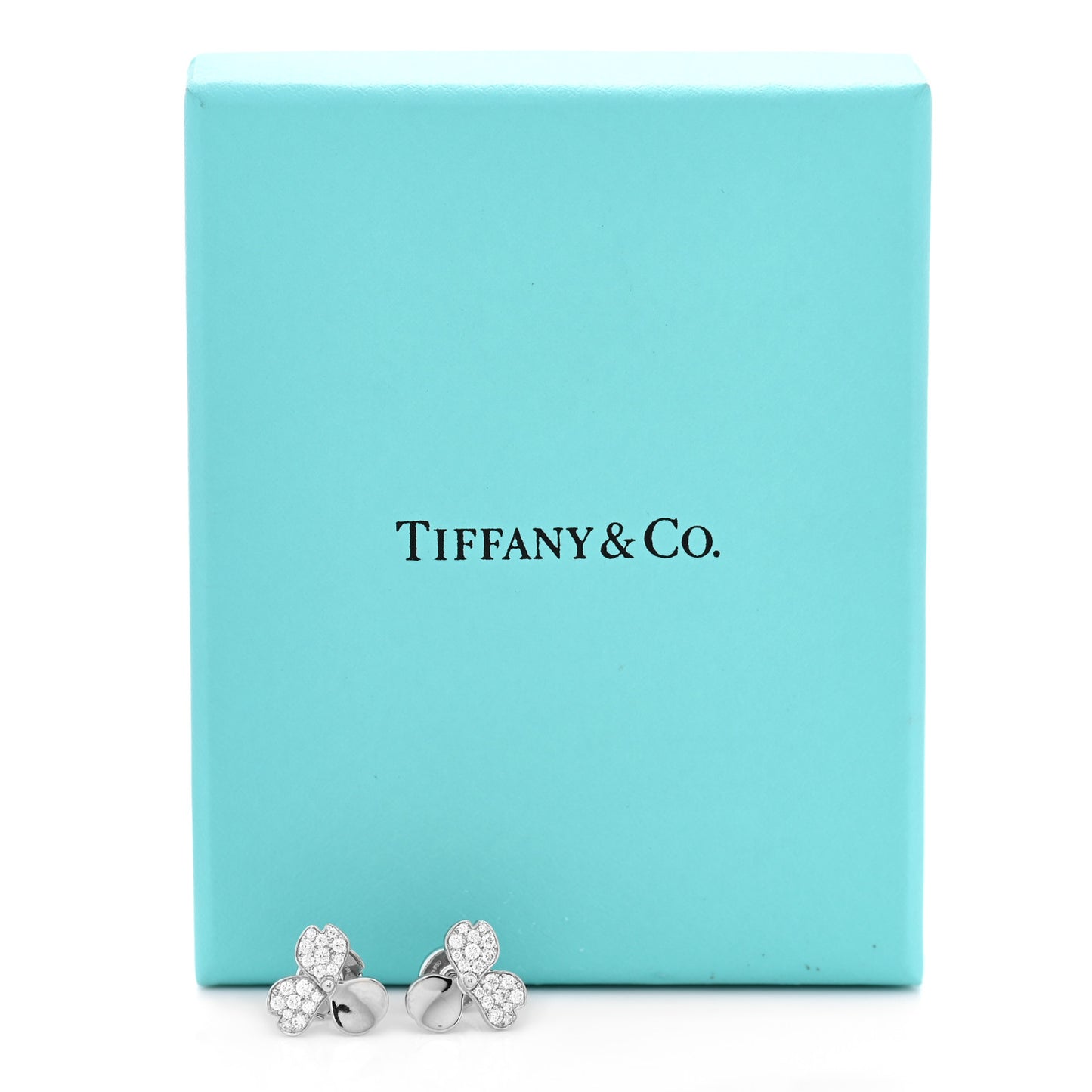 Platinum Diamond Paper Flowers Earrings