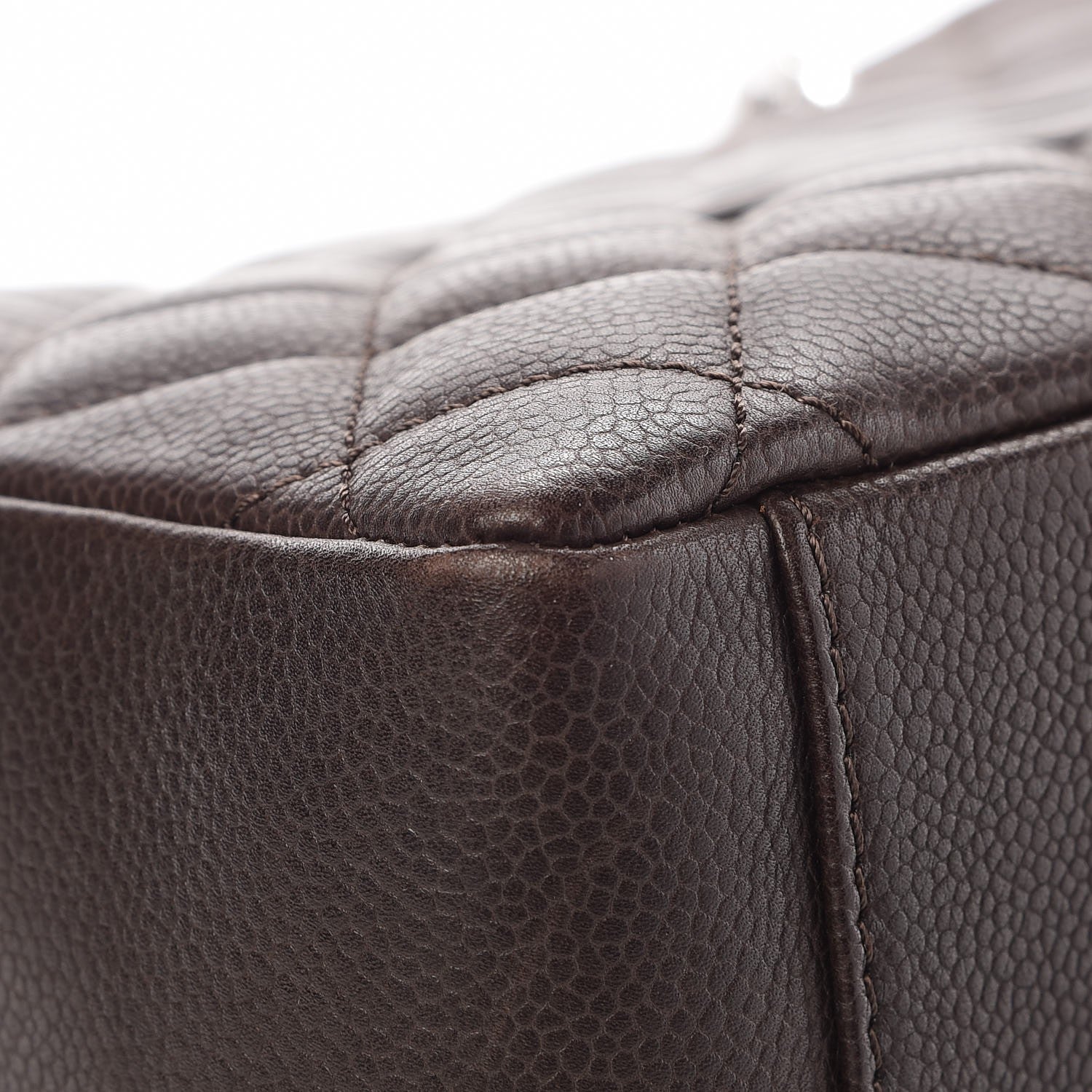 Chanel Caviar Quilted Grand Shopping Tote GST Dark Brown 9 of 12