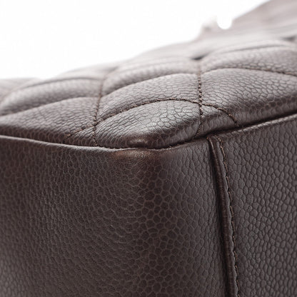 Chanel Caviar Quilted Grand Shopping Tote GST Dark Brown 9 of 12
