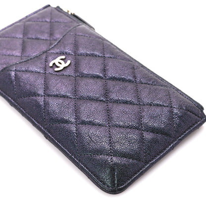 Chanel Iridescent Caviar Quilted Classic iPhone Pouch Black 9 of 11