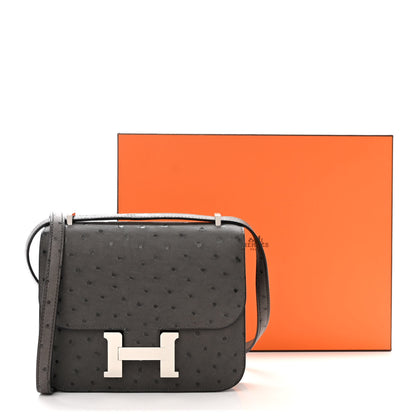 Hermes Ostrich Constance 18 Graphite 11 of 11