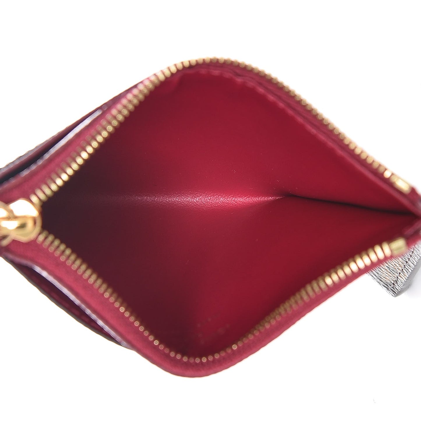 Monogram Zipped Card Holder Fuchsia