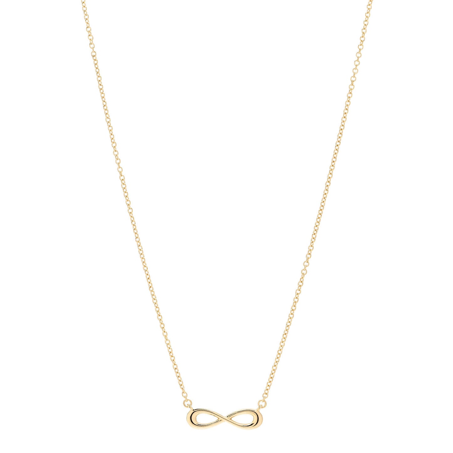 18K Yellow Gold Infinity Pendant Necklace