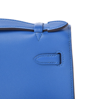 Hermes Swift Kelly Pochette Clutch Bleu Zellige 15 of 23