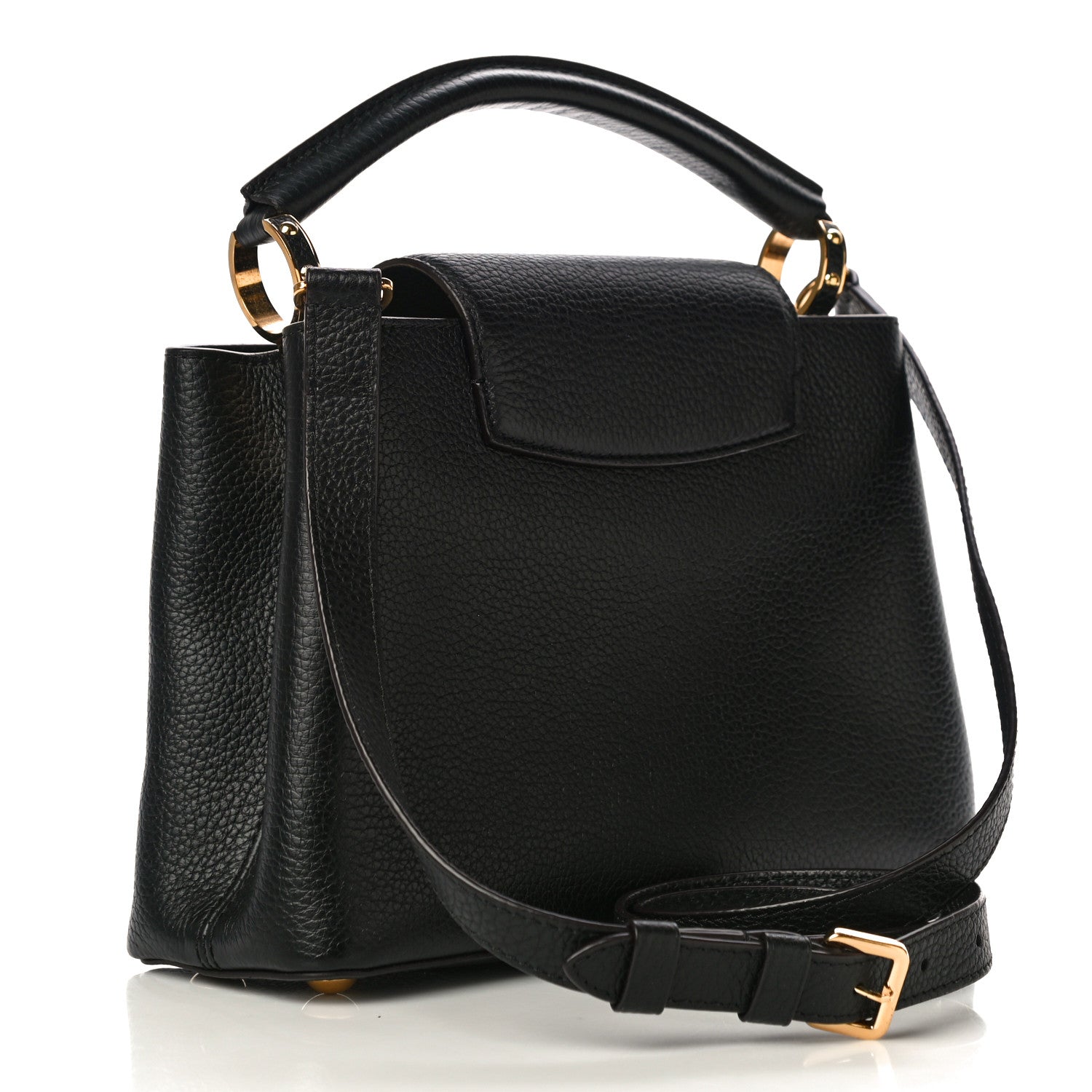 Louis Vuitton Taurillon Capucines BB Black 3 of 10