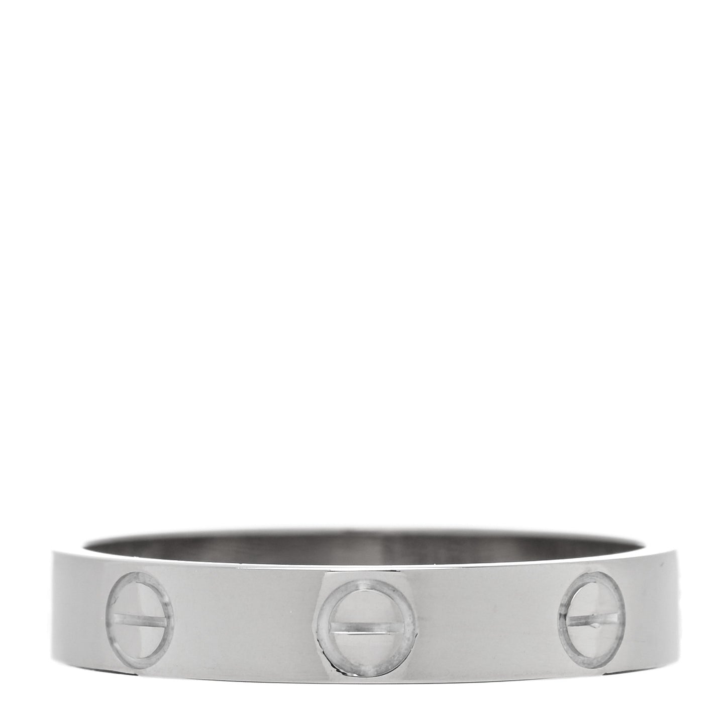 18K White Gold 3.5mm LOVE Wedding Band Ring 54 6.75