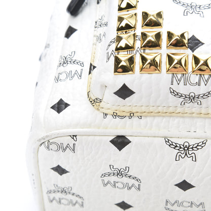 MCM Visetos Studded Small Stark M Backpack White 12 of 16