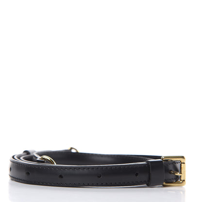 Louis Vuitton Calfskin 16mm Adjustable Shoulder Strap Black 2 of 5