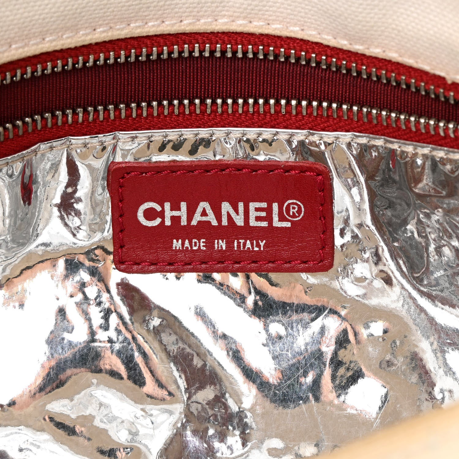Chanel Canvas Metallic Lambskin Chocolate Bar N°5 Bag White 6 of 15