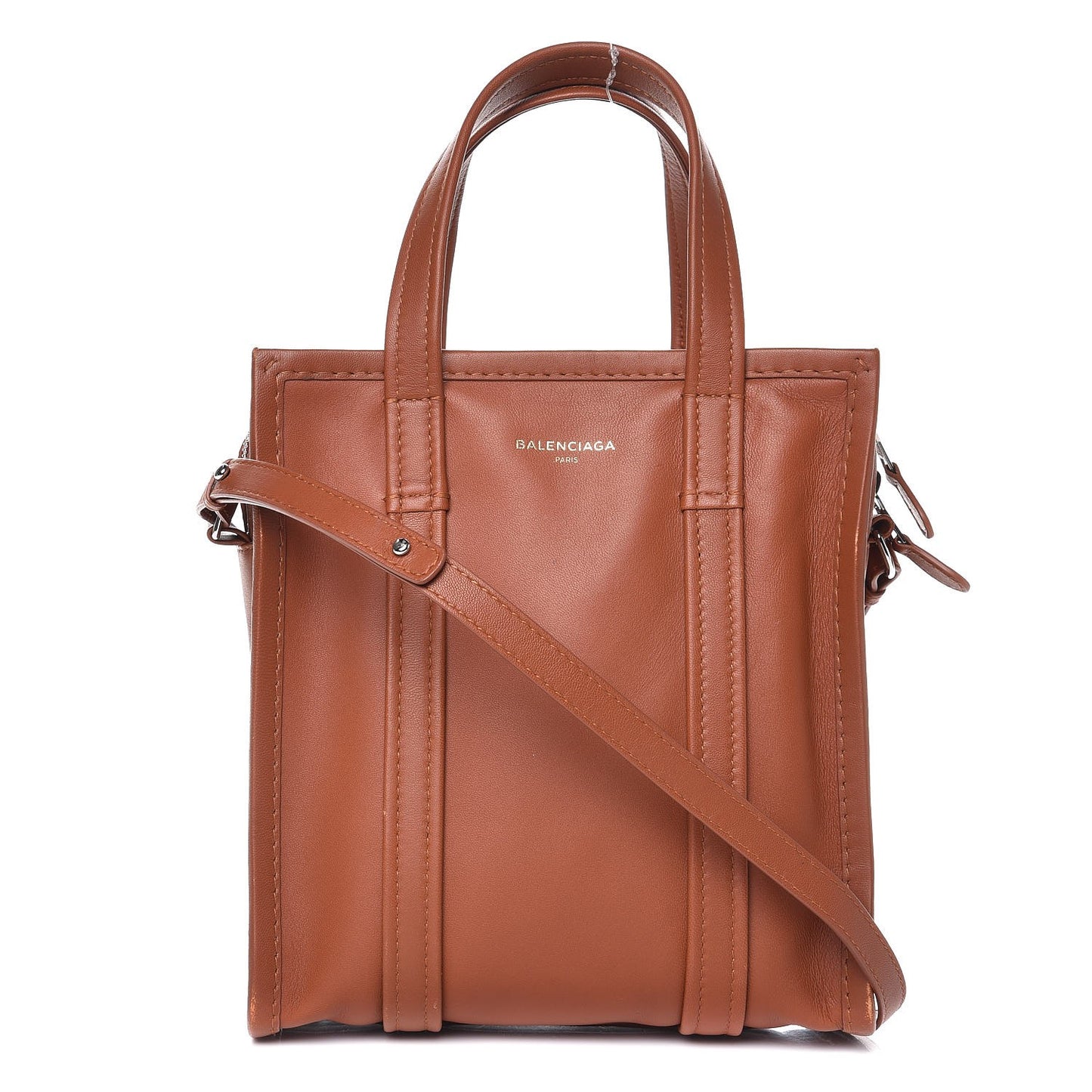 Agneau XS Bazar Shopper Tote Marron Fauve