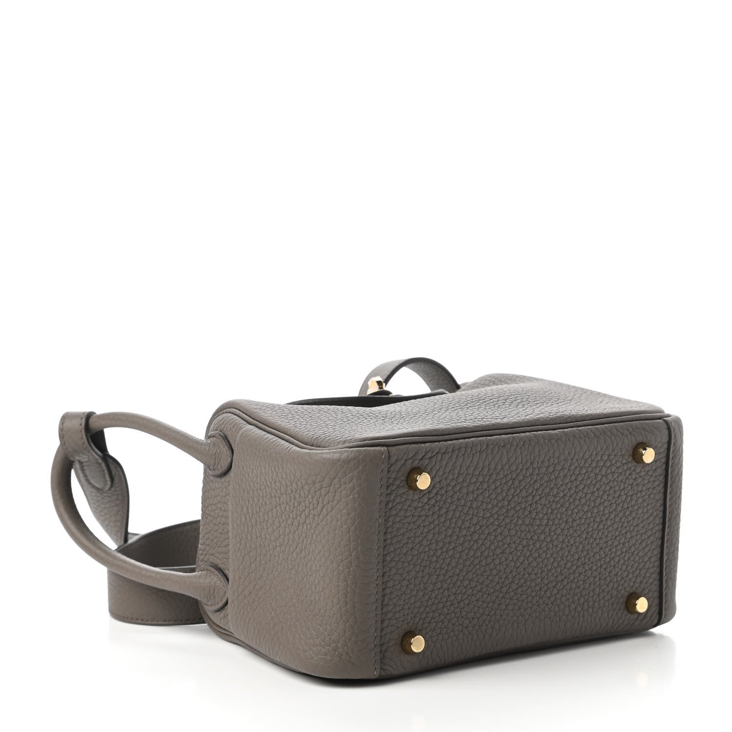Hermes Taurillon Clemence Mini Lindy 20 Etain 4 of 11