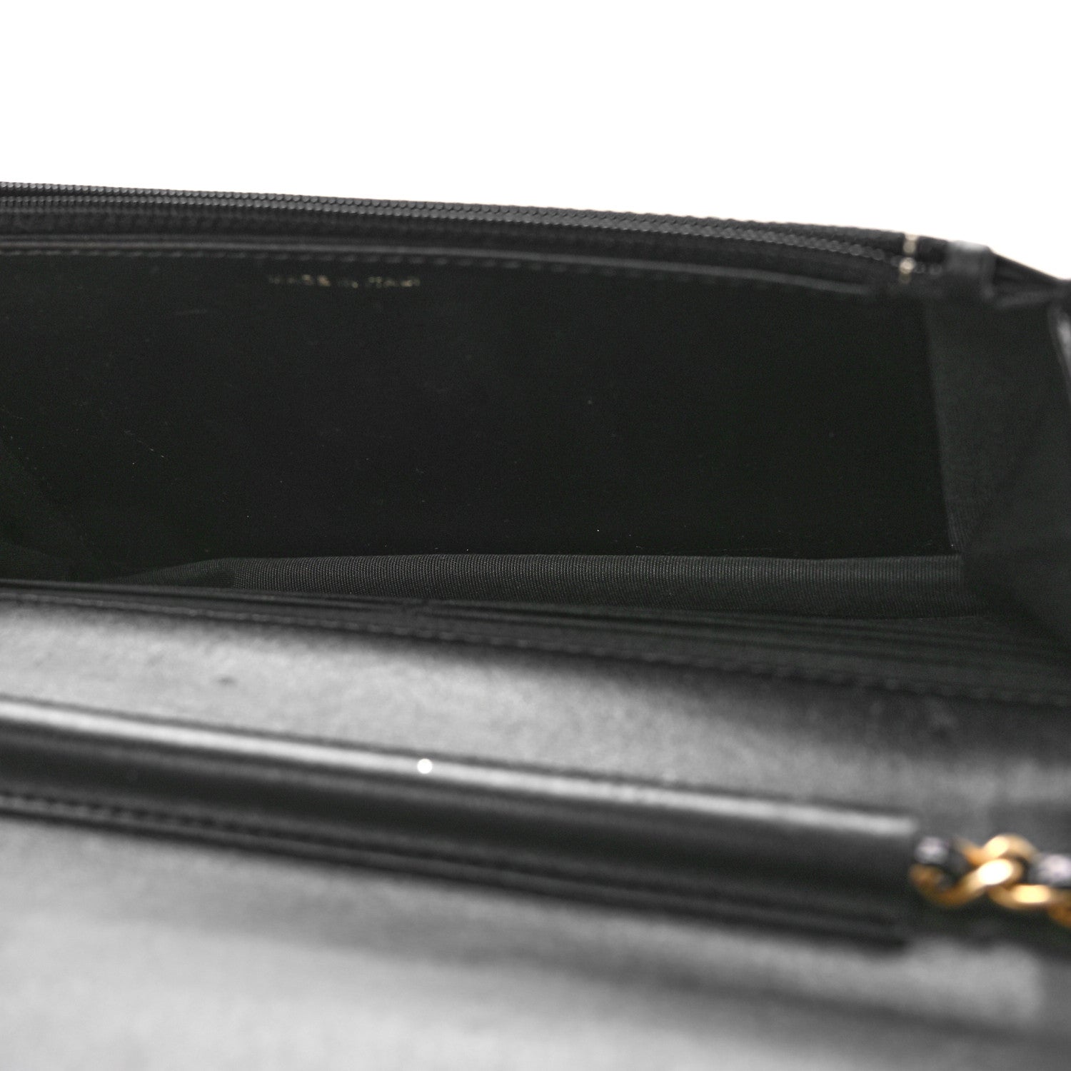 Chanel Caviar Chevron Quilted Boy Wallet On Chain WOC Black 4 of 9