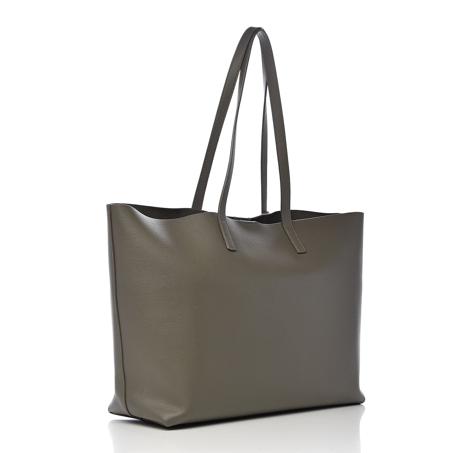 Calfskin Large Shopping Tote Kaki Militaire