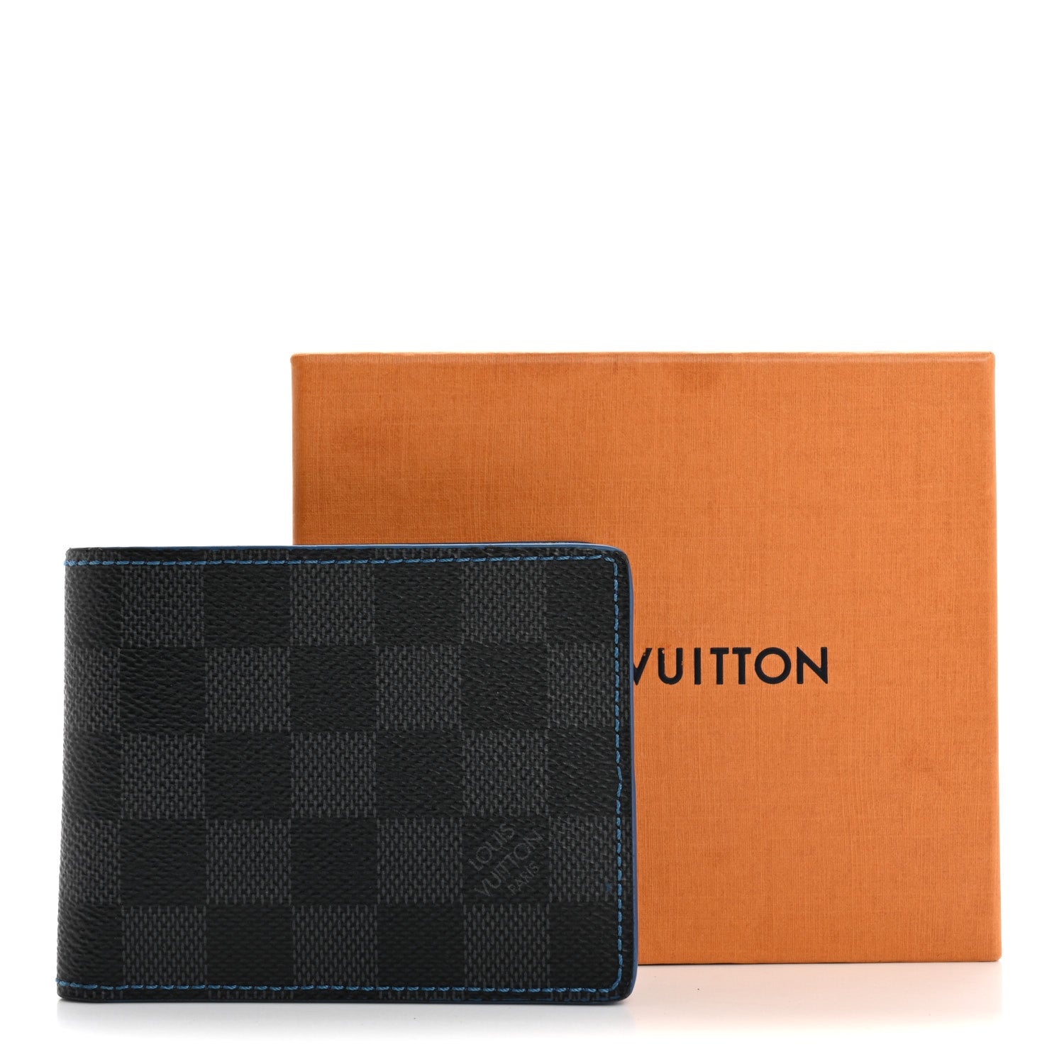 Louis Vuitton Damier Graphite Slender Wallet Blue 9 of 9