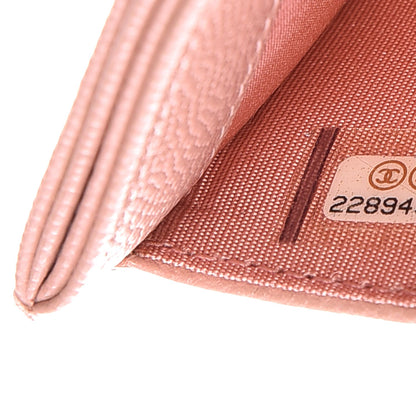 Chanel Caviar Camellia Embossed Card Holder Pink 8 of 9