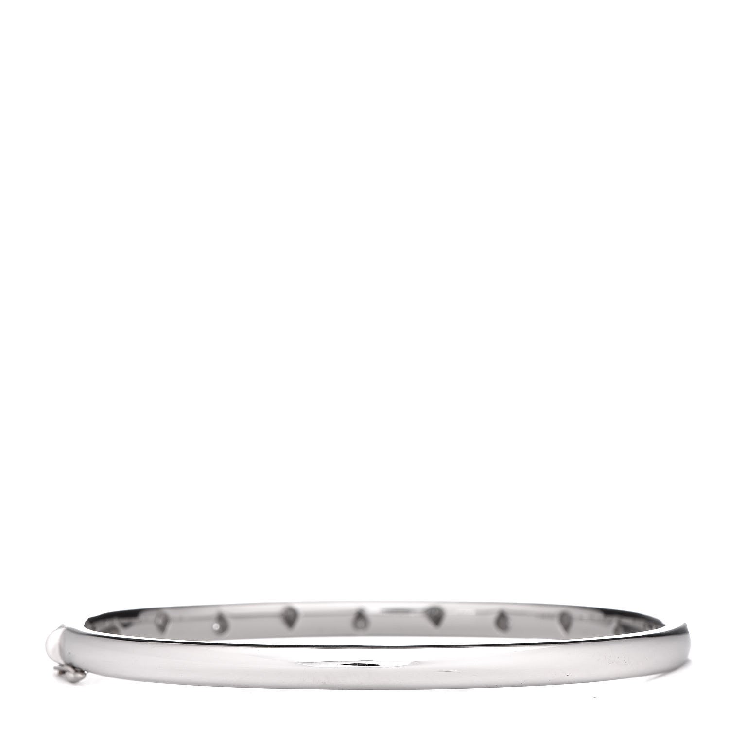 Tiffany Platinum Diamond 4.5mm Etoile Bangle Bracelet 3 of 5