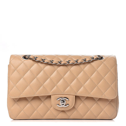 Chanel Caviar Quilted Medium Double Flap Beige 1 of 11