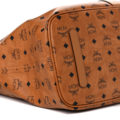 MCM Visetos Large Liz Reversible Shopper Tote Cognac 7 of 17