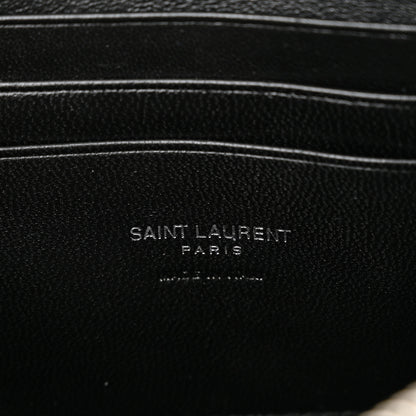 Saint Laurent Grain De Poudre Matelasse Monogram Mini Lou Camera Bag Black 6 of 11