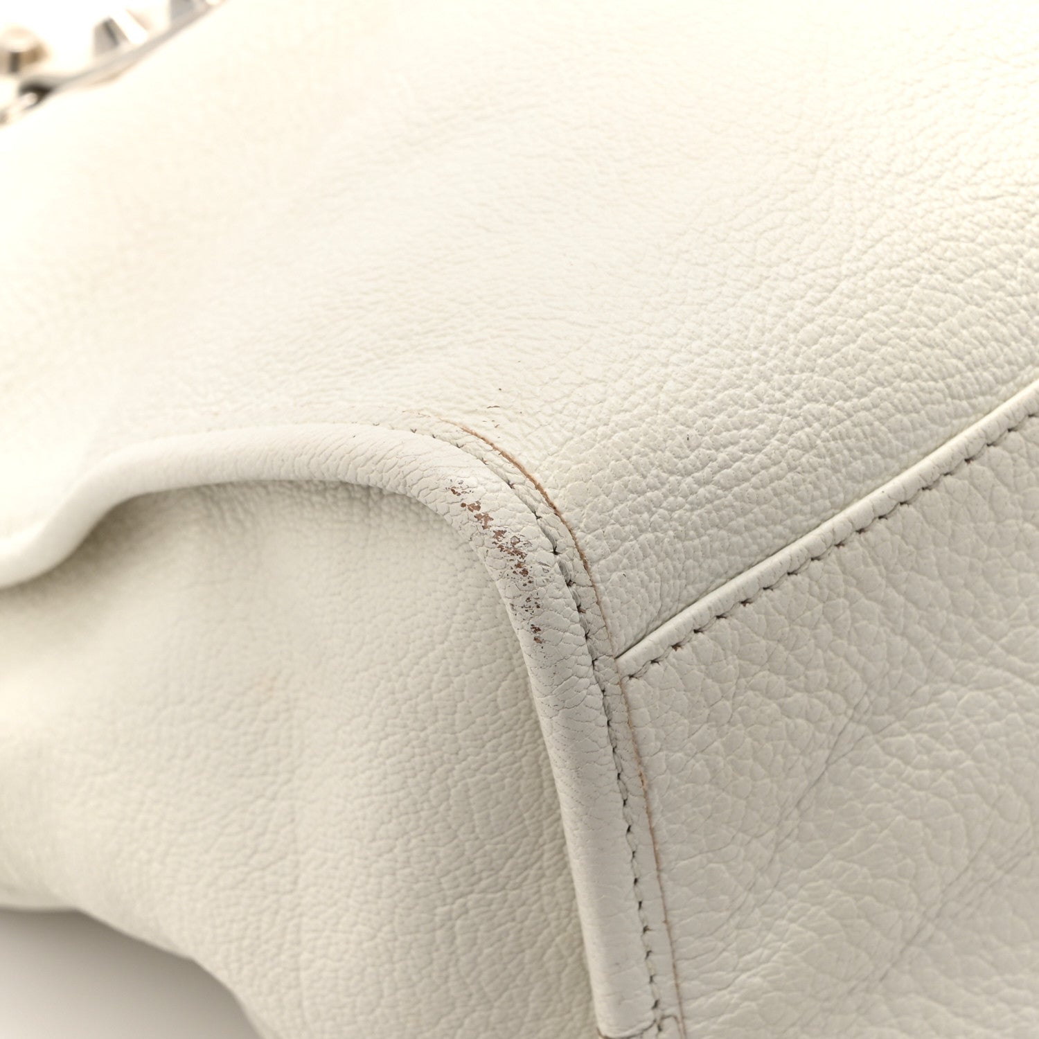 Balenciaga Chevre Silver Metallic Edge Hardware City White 11 of 17