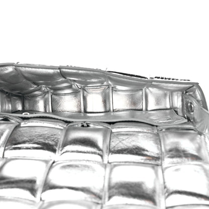 Bottega Veneta Metallic Lambskin Padded Cassette Crossbody Bag Silver 5 of 8