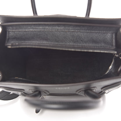 Celine Drummed Calfskin Nano Luggage Black 5 of 11