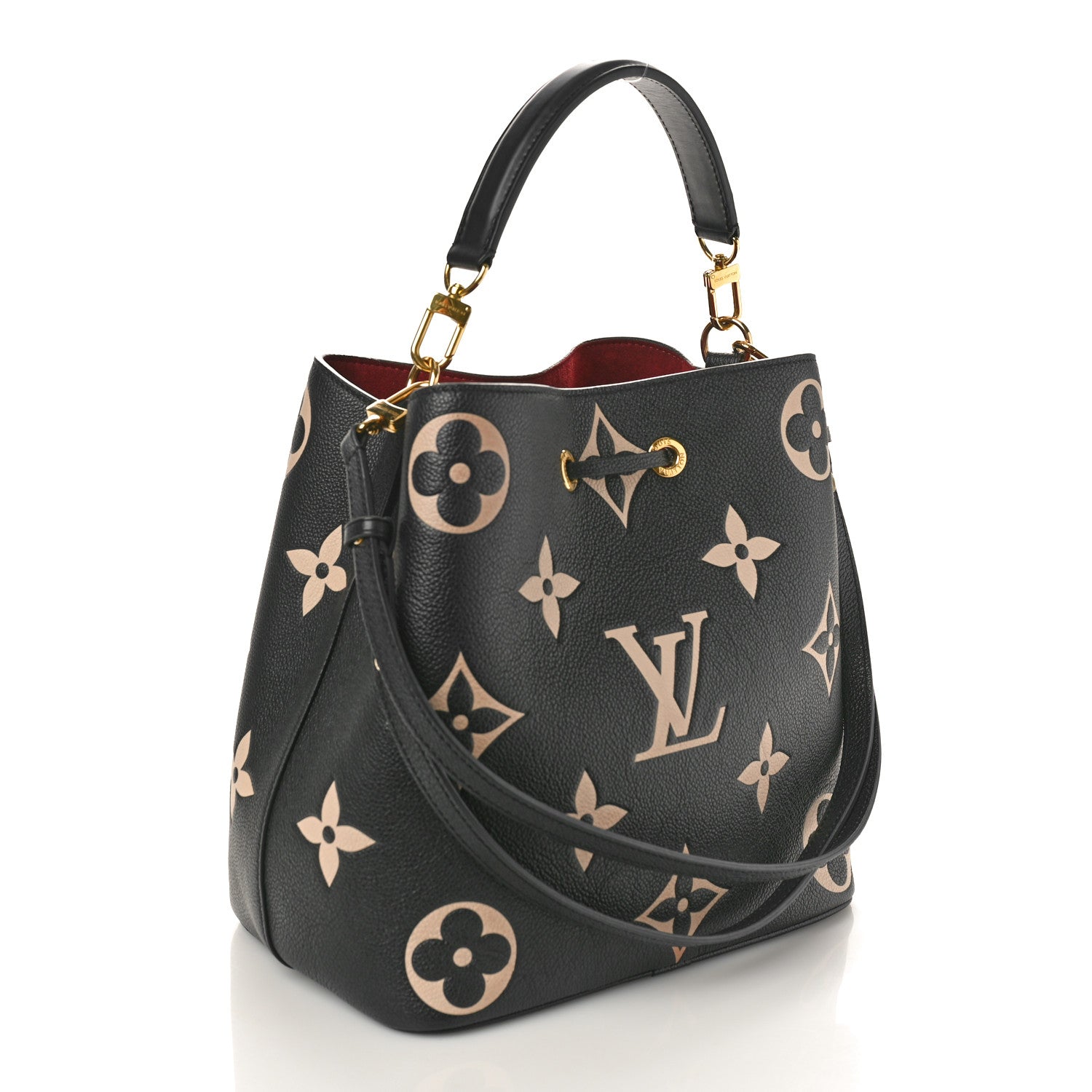 Louis Vuitton Empreinte Monogram Giant Neonoe MM Black Beige 4 of 11