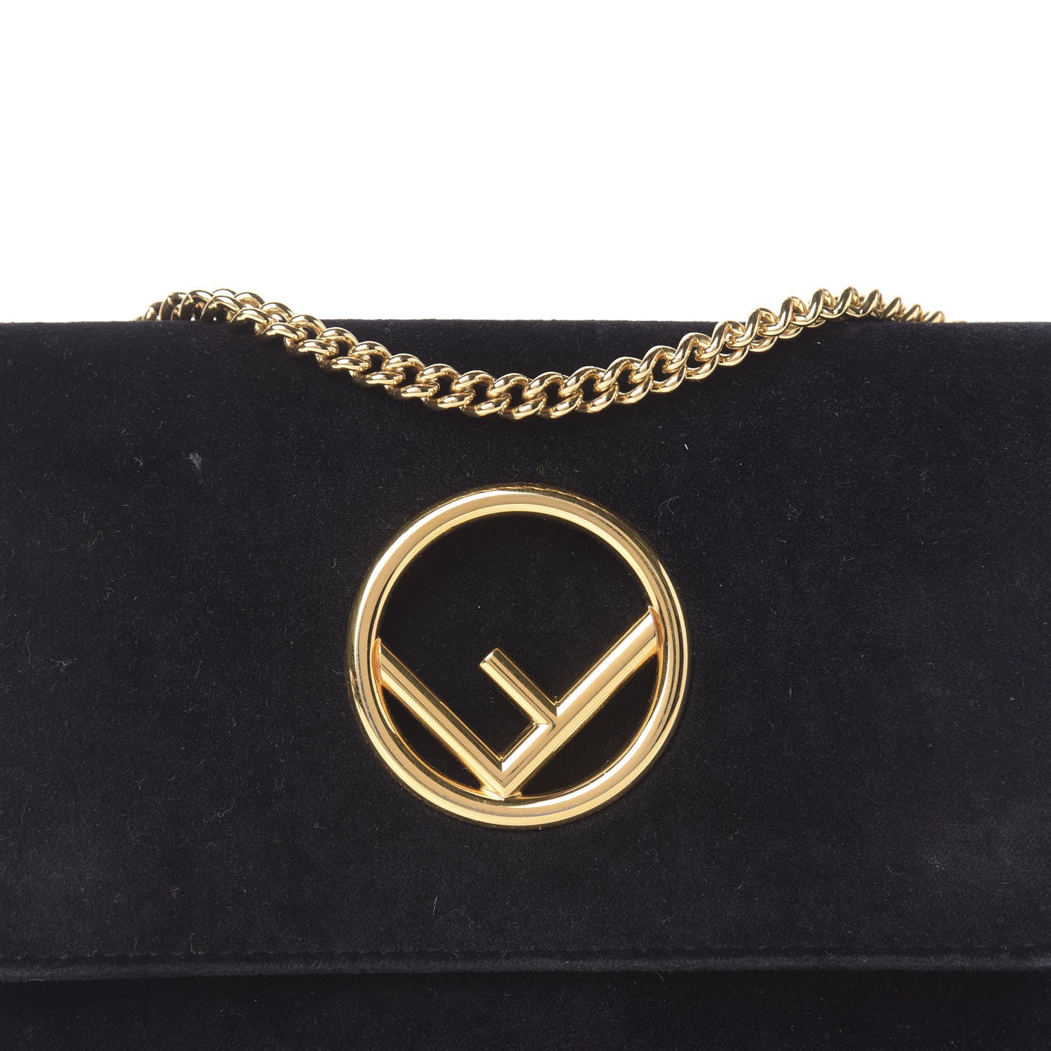 Fendi Velvet F is Wallet on Chain Black 13 of 13