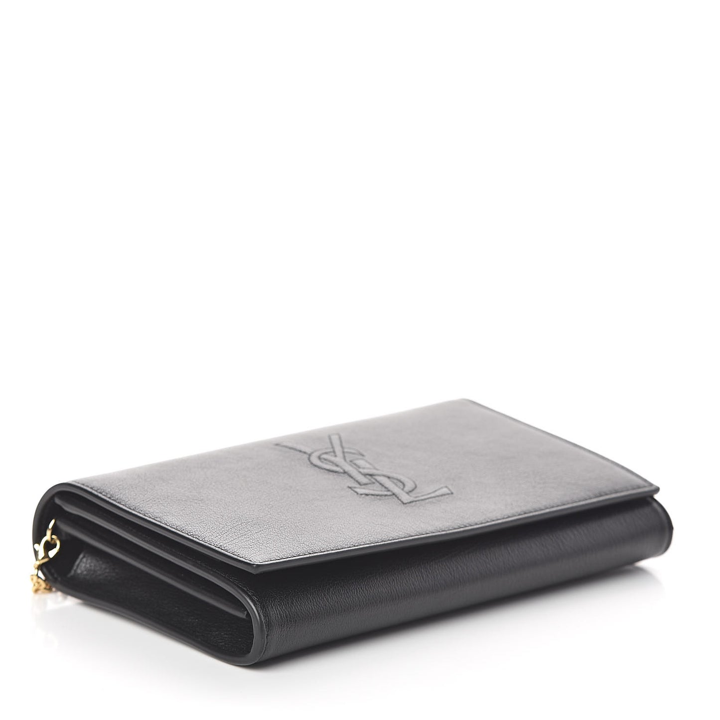 Calfskin Monogram Belle de Jour Chain Clutch Black