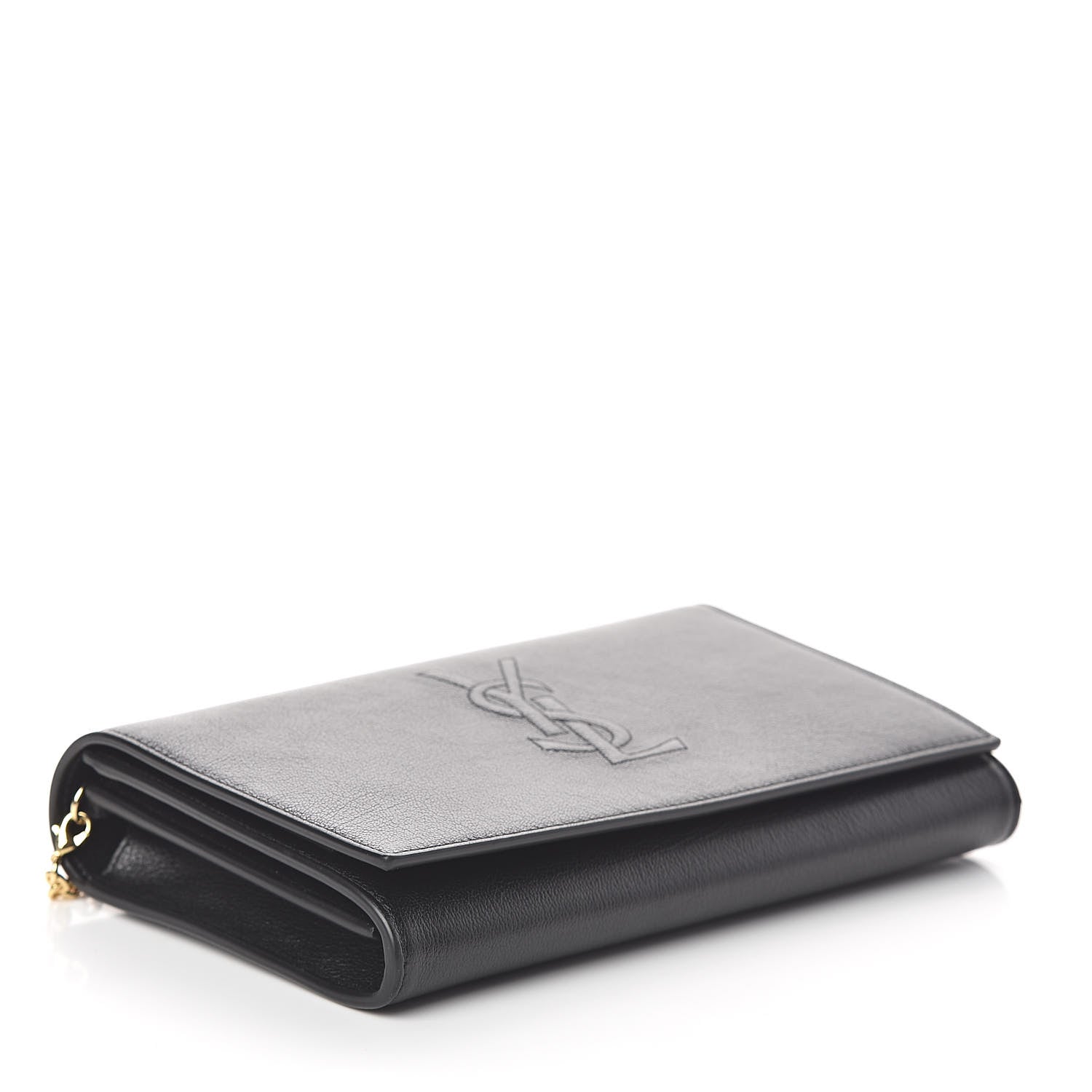 Saint Laurent Calfskin Monogram Belle de Jour Chain Clutch Black 4 of 9