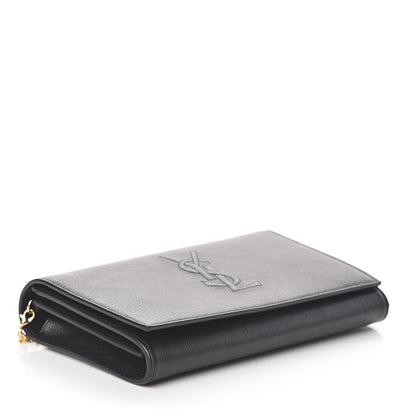 Saint Laurent Calfskin Monogram Belle de Jour Chain Clutch Black 4 of 9
