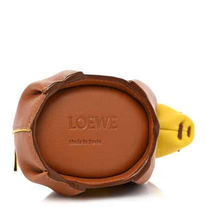 Loewe Calfskin Panda Coin Purse Yellow Brown 3 of 9
