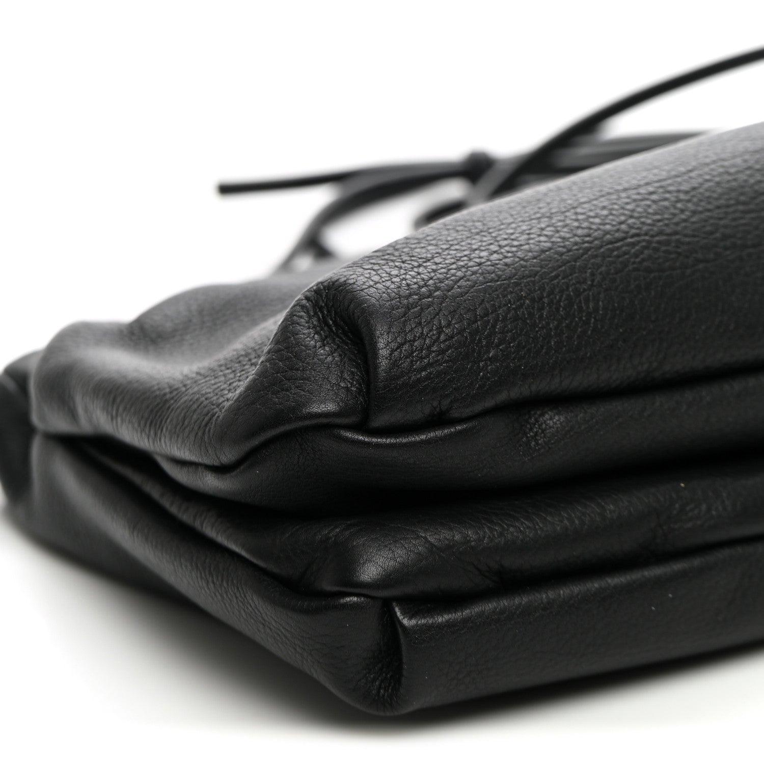 The Row Grained Calfskin Bourse Clutch Black 8 of 9