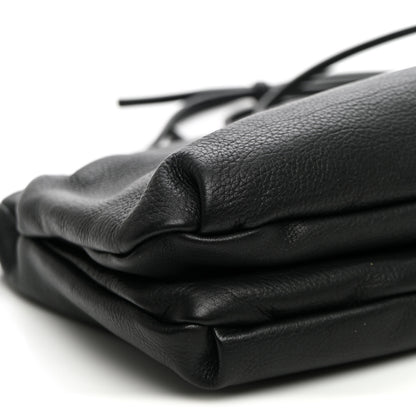 The Row Grained Calfskin Bourse Clutch Black 8 of 9