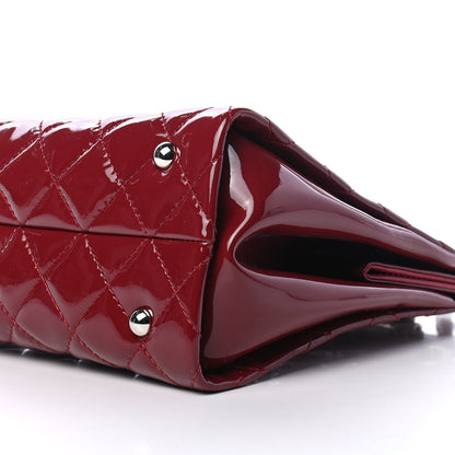 Chanel Patent Quilted Timeless CC Shopping Tote Red 9 of 9