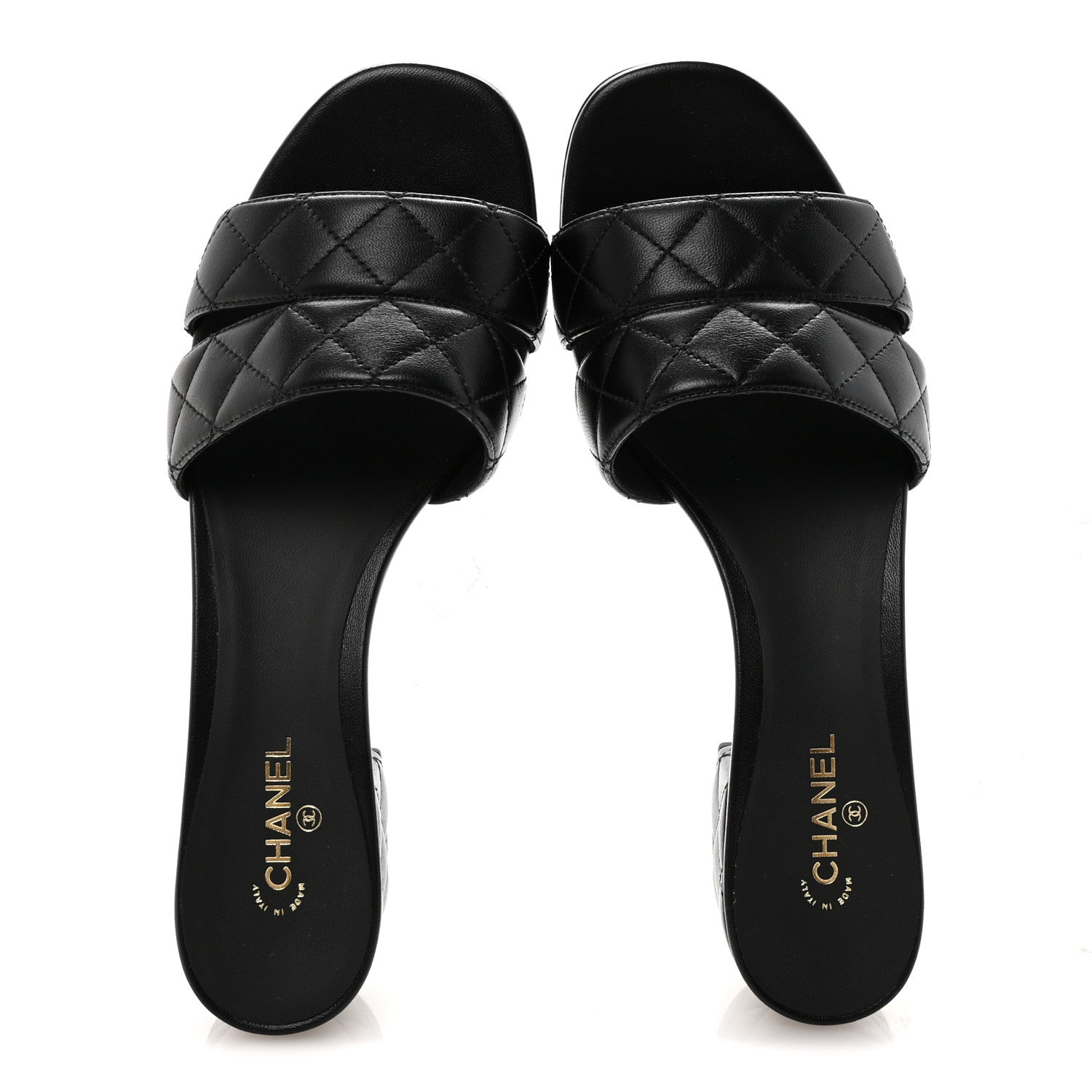 Chanel Lambskin Quilted Mules 40 Black 2 of 10