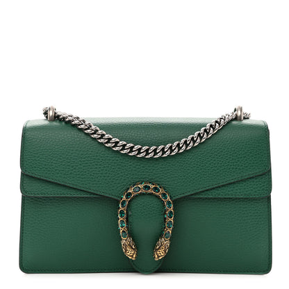 Gucci Pebbled Calfskin Small Dionysus Shoulder Bag Emerald 1 of 13