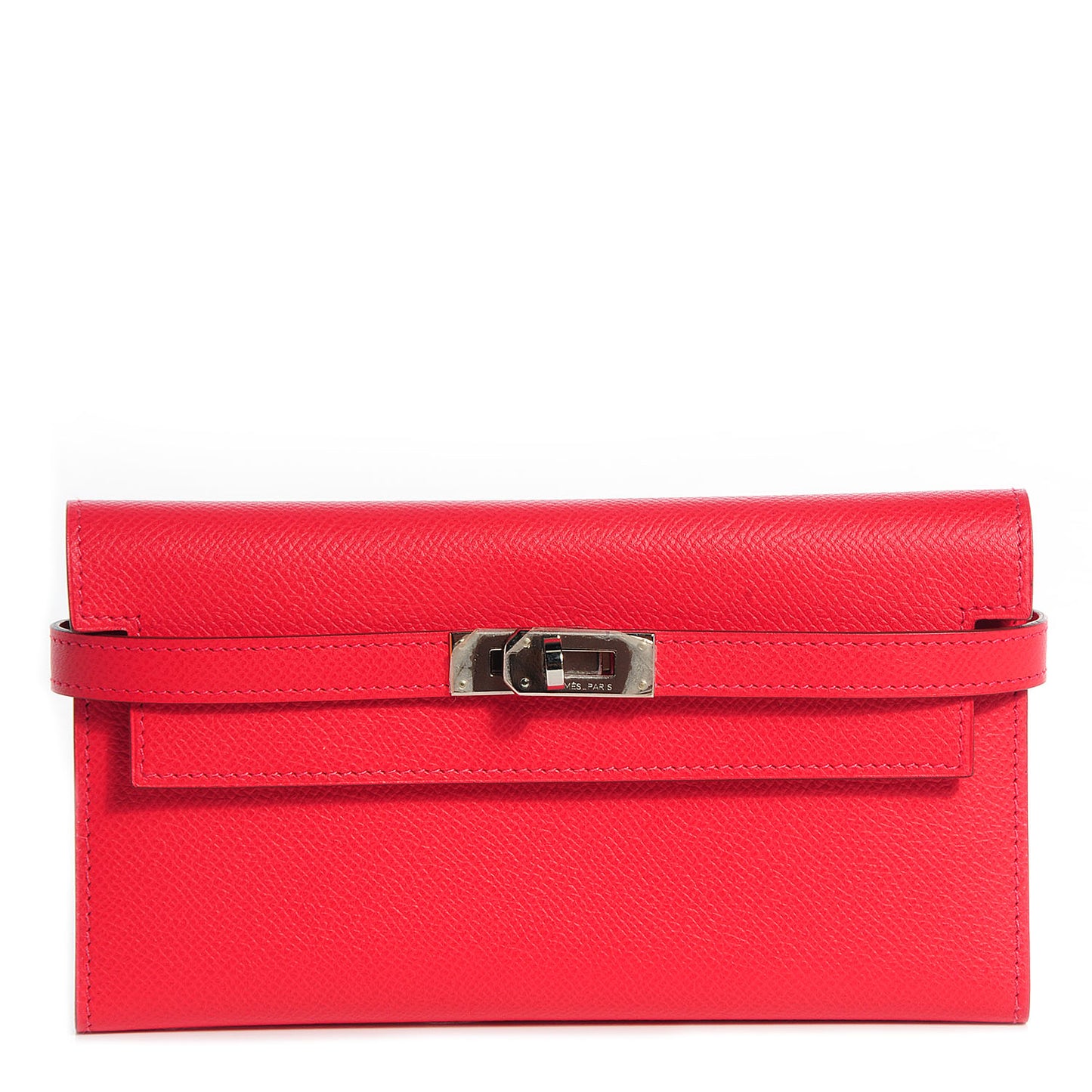 Epsom Kelly Tri-Fold Wallet Rouge Vif