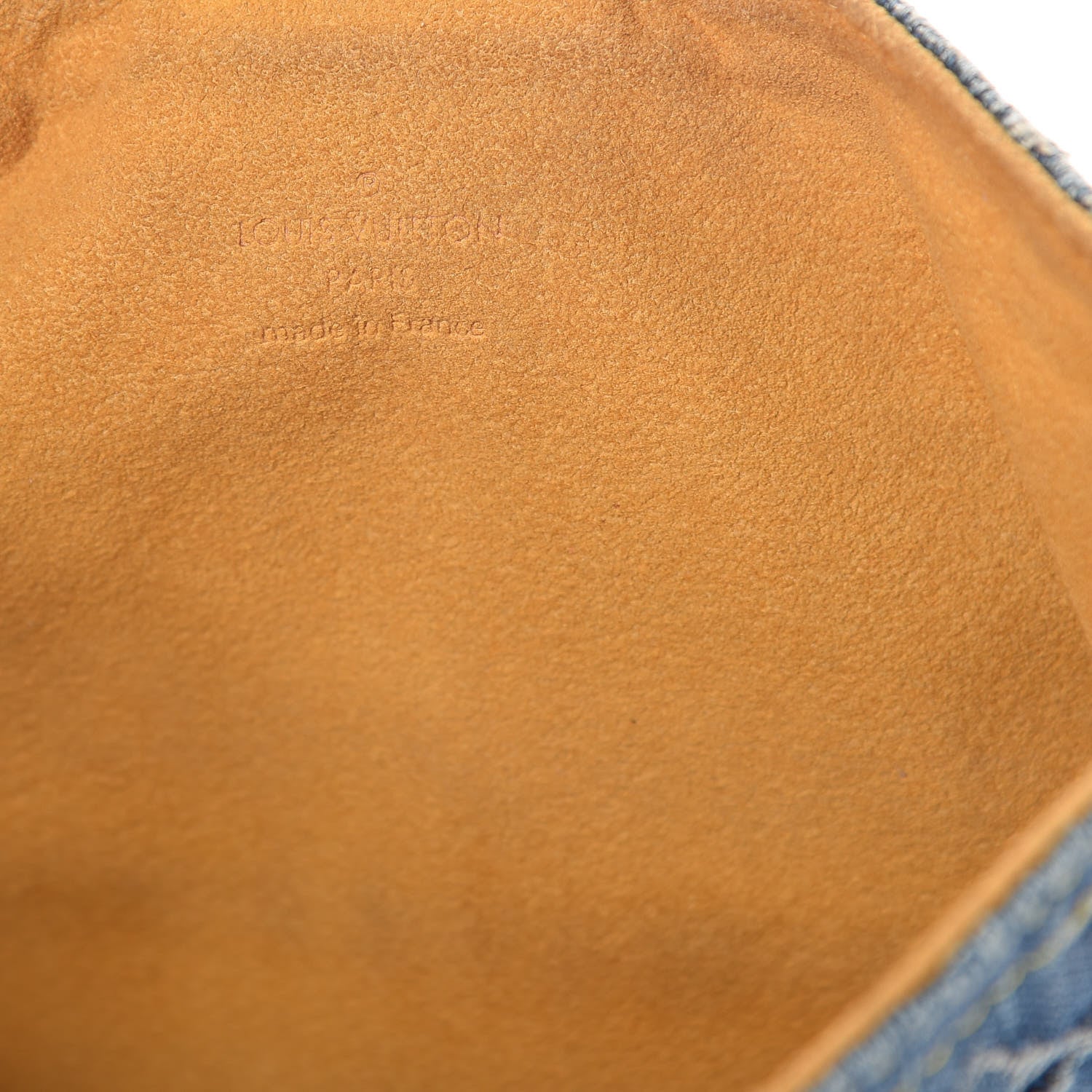 Louis Vuitton Monogram Denim Pochette Plat Clutch Blue 6 of 7