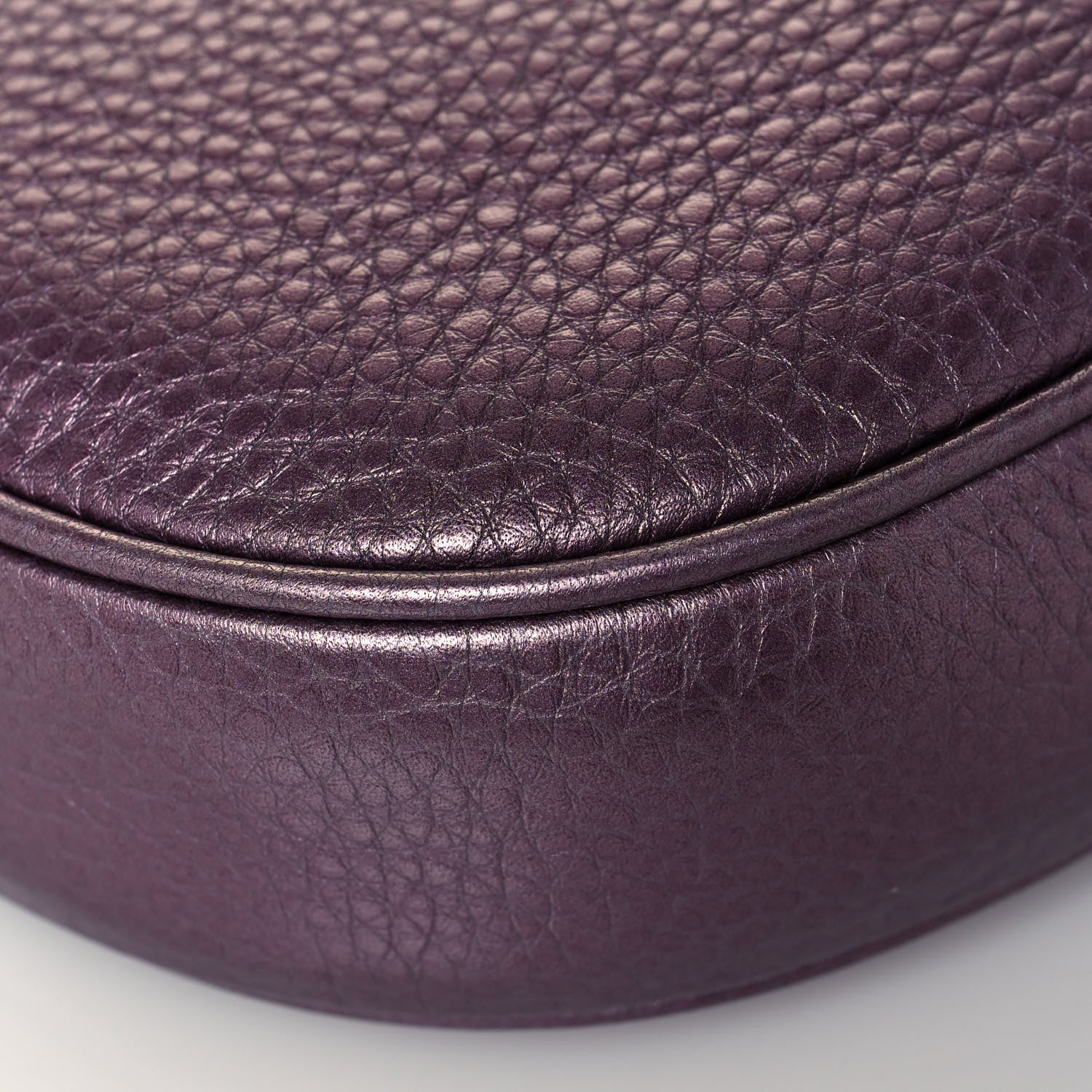 Gucci Metallic Pebbled Calfskin Mini Soho Chain Bag Purple 12 of 14
