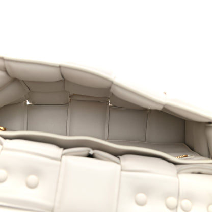 Bottega Veneta Lambskin Maxi Intreccio Padded Chain Cassette Crossbody Bag White 5 of 8