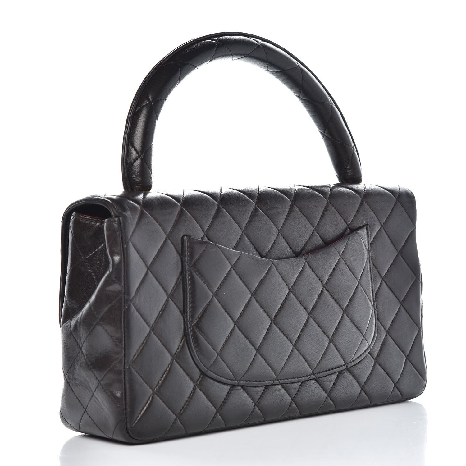Chanel Lambskin Quilted Medium Rectangular Kelly Flap Bag Black 3 of 11
