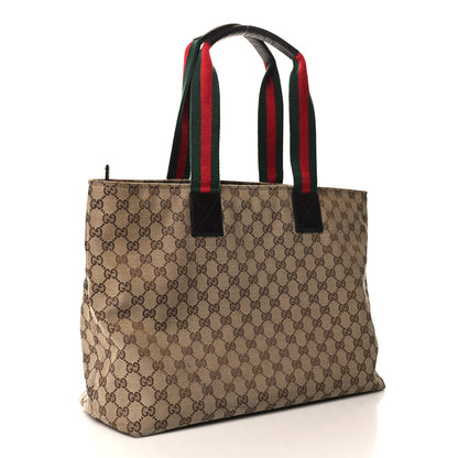 Gucci Monogram Web Large Diaper Tote Brown 4 of 11