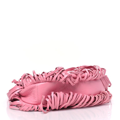 Balenciaga Agneau Arena Le Cagole Fringe Shoulder Bag XS Sweet Pink 5 of 10